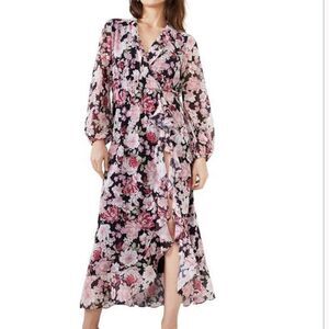 BARDOT Justine Floral Dress Rose Garden